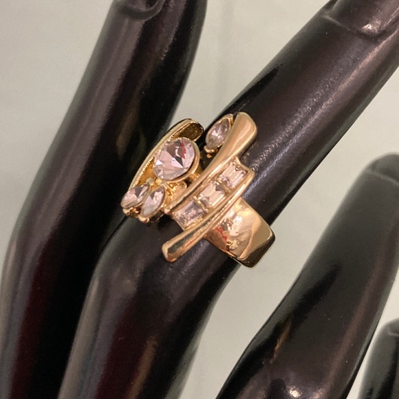 B3G1 Contemporary Yellow GP, CZ Fashion Ring - Picture 3 of 4